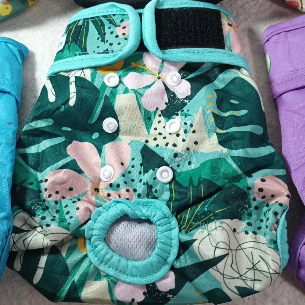 Female Dog Diapers Washable Reusable Lot 6 Adjustable Pet Diaper Wraps
